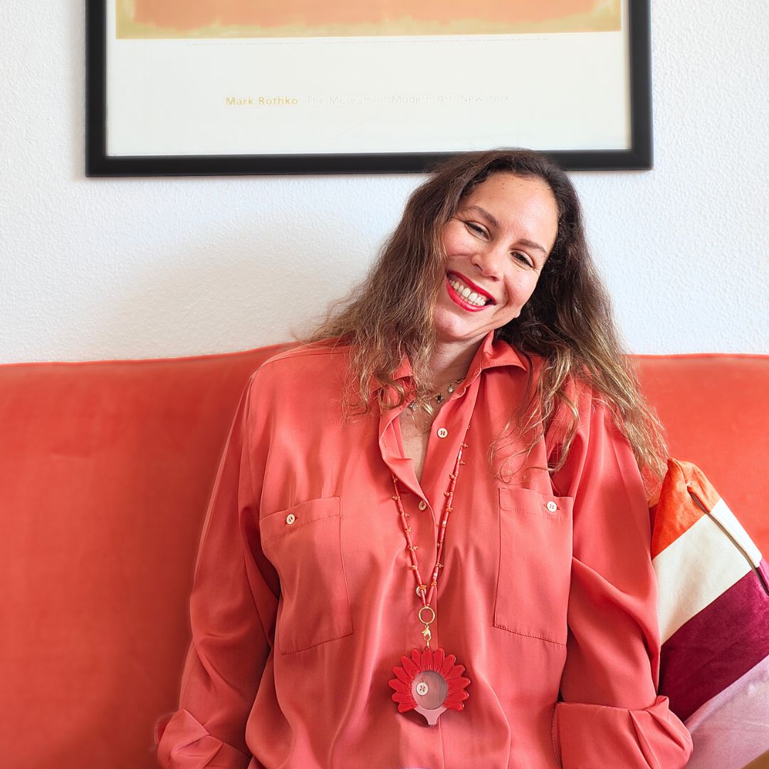 COLGANTE-LENTES MARGARITA NARANJA FL00457C