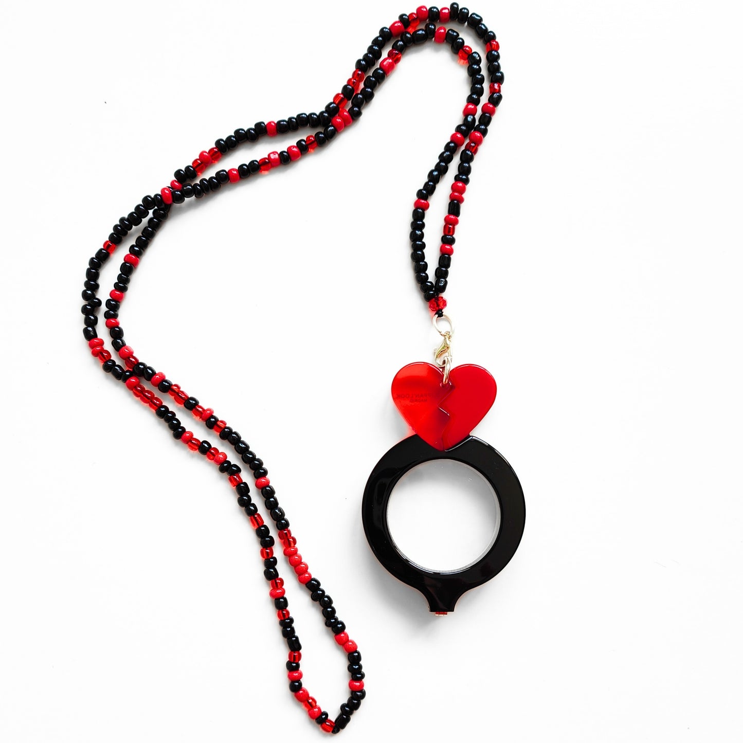 COLGANTE-LENTES CORAZON PARTÍO ROJO FL00476C