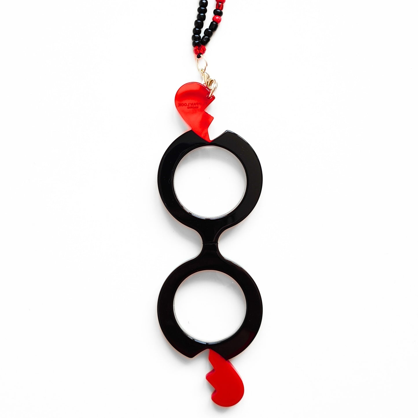 COLGANTE-LENTES CORAZON PARTÍO ROJO FL00476C
