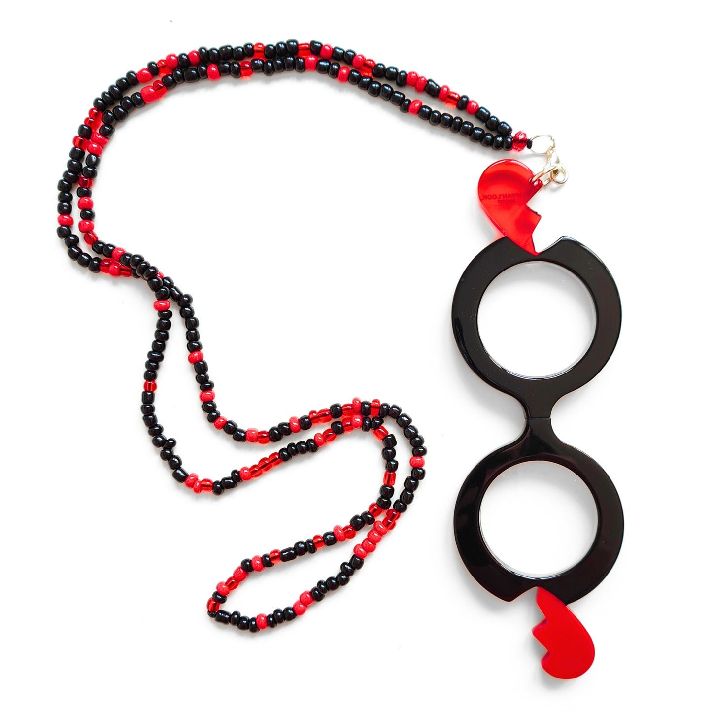 COLGANTE-LENTES CORAZON PARTÍO ROJO FL00476C