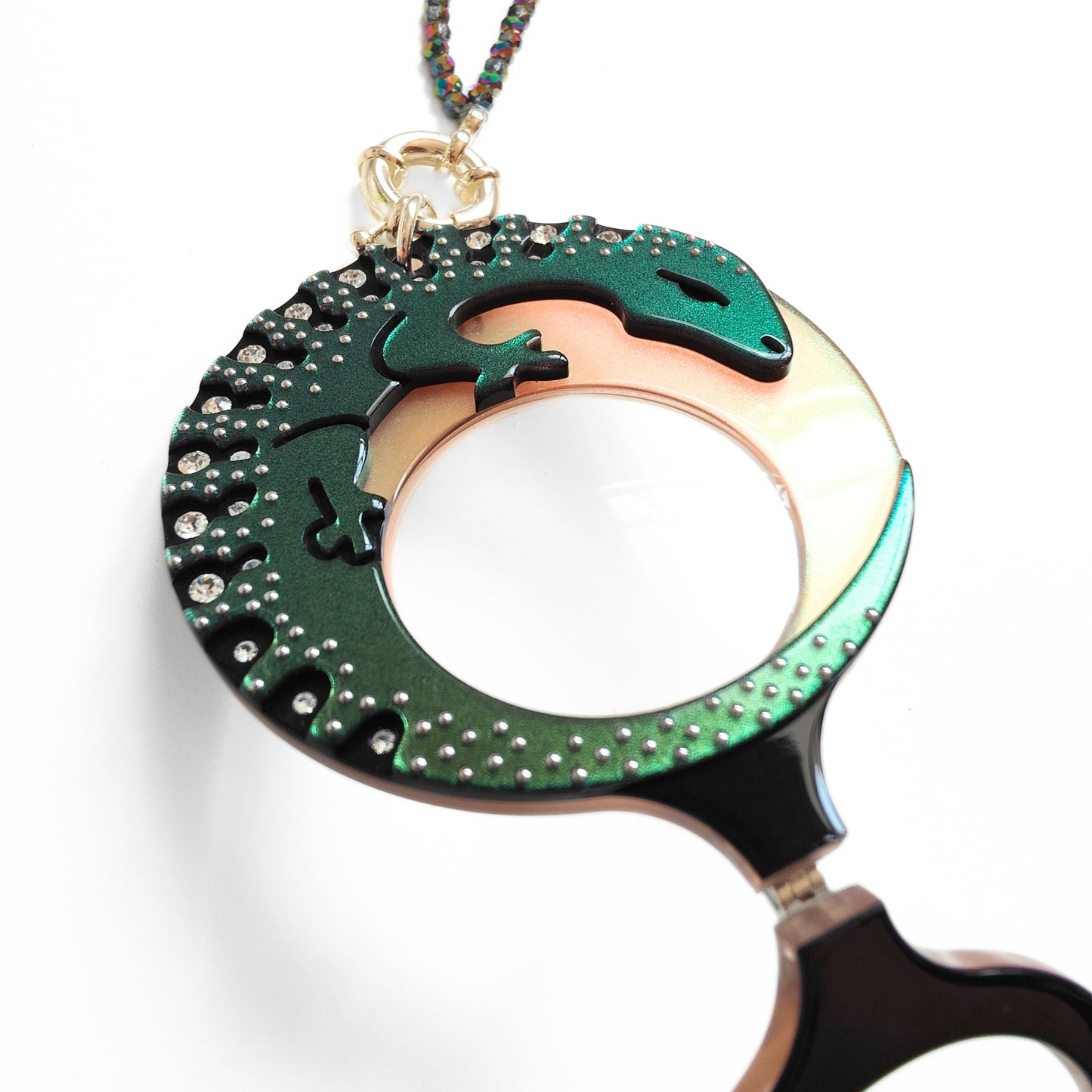 COLGANTE LAGARTO OCELADO VERDE FL00486C