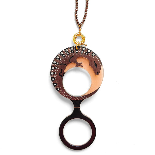 COLGANTE LAGARTO OCELADO ROSA  FL00487C