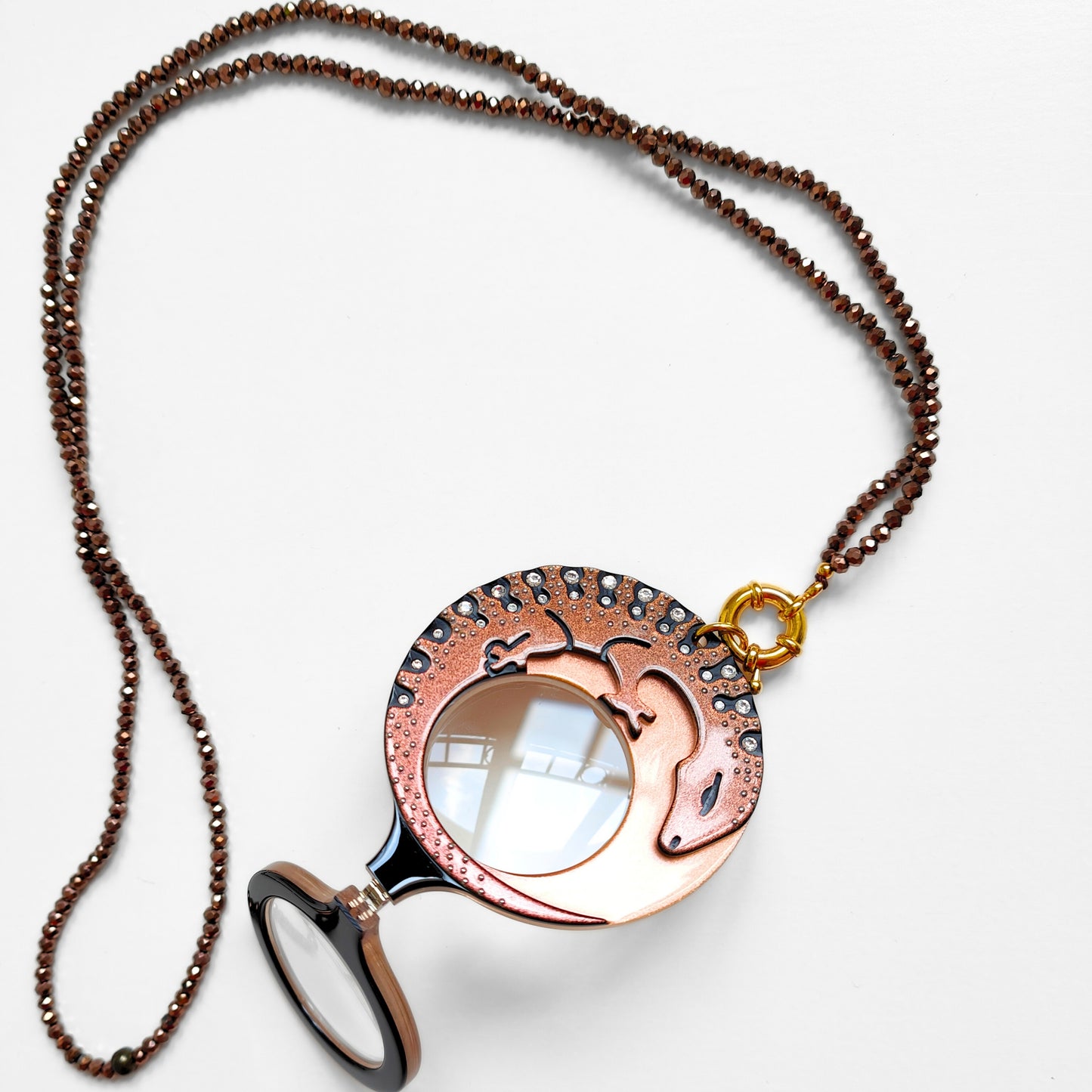 COLGANTE LAGARTO OCELADO ROSA  FL00487C