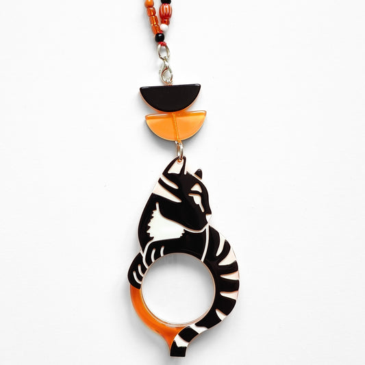 COLGANTE-LENTES GATO WARHOL NARANJA FL00479C