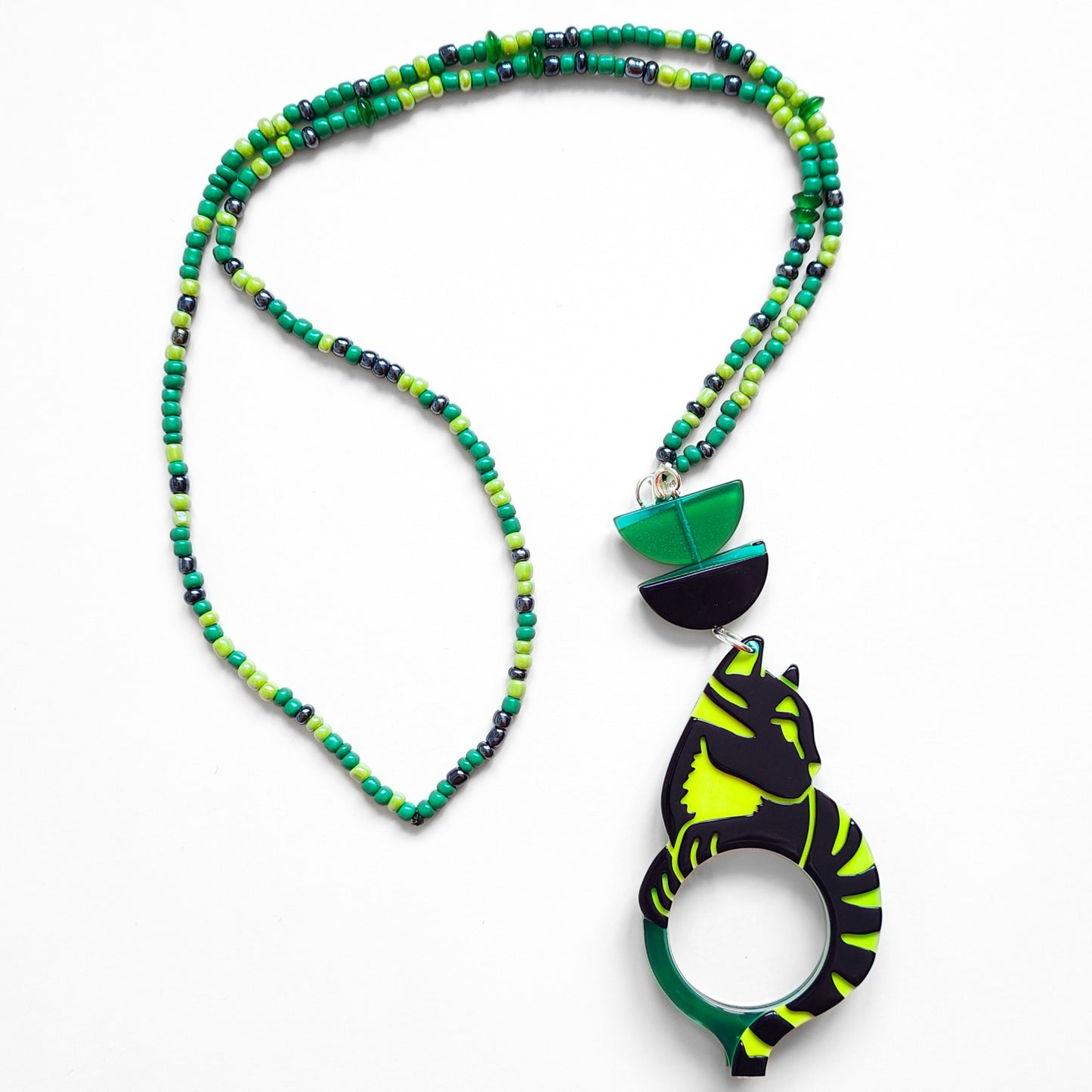 COLGANTE-LENTES GATO WARHOL VERDE FL00480C